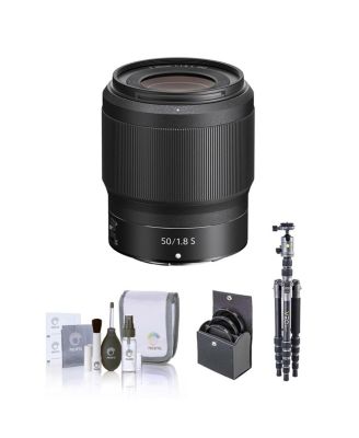 Nikon объектив NIKKOR Z 50mm f/1.8 S, комплект с штативом Vanguard VEO 3 GO 235AB 23mm 5-секционный алюминиевый дорожный с шаровой головкой T-50, набор фильтров 62mm