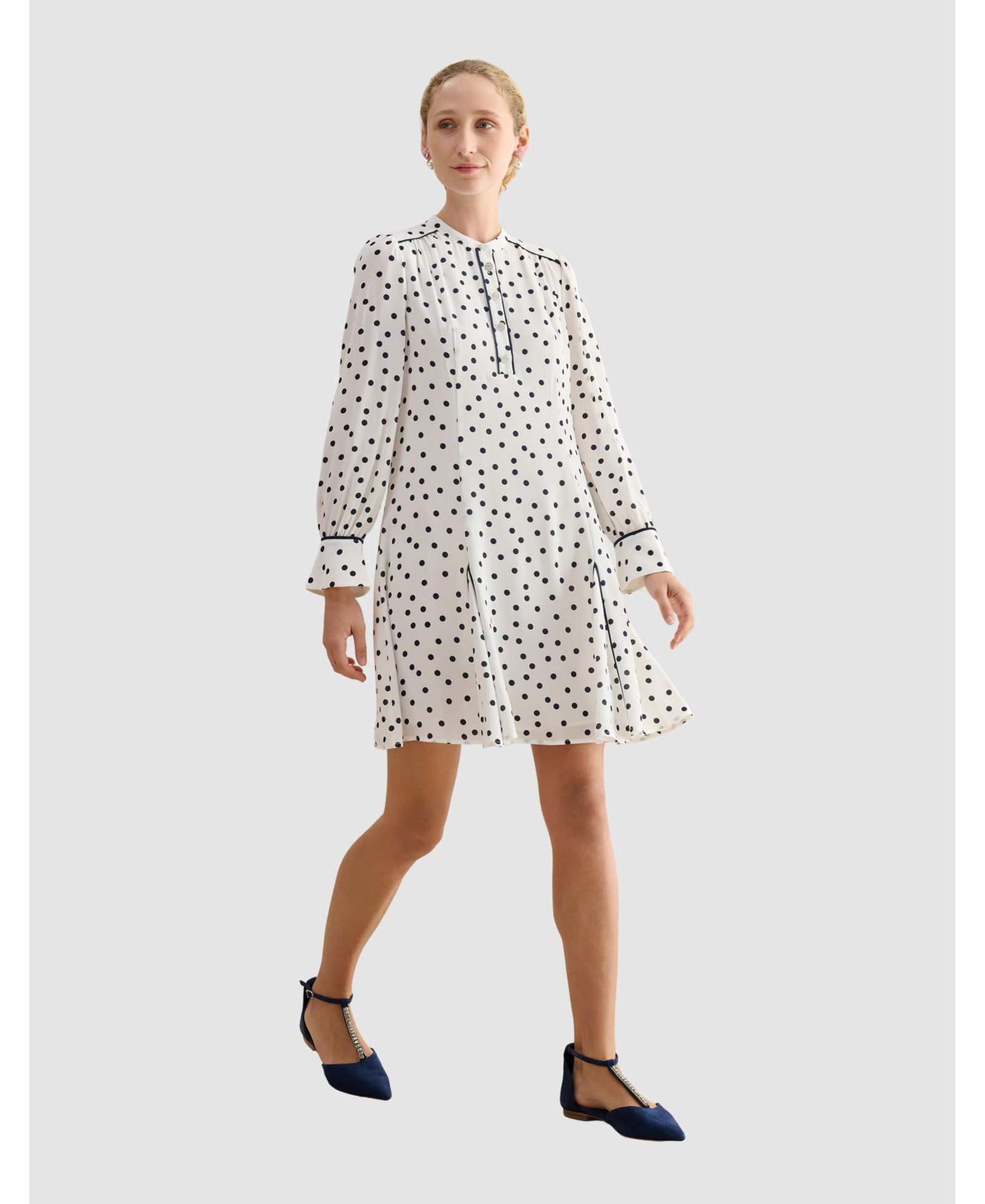 Hobbs London Женское мини-платье Ruth Polka Dot