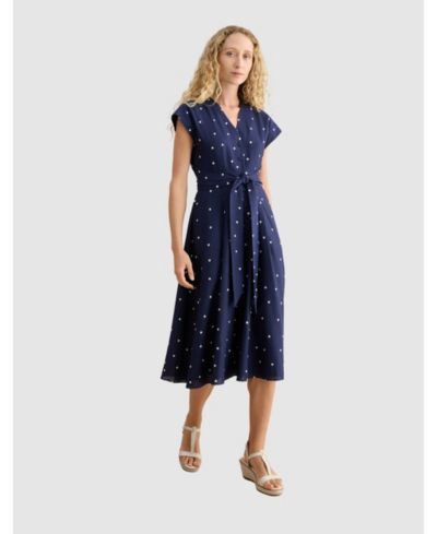 платье Hobbs London Женское Samantha Polka Dot Midi
