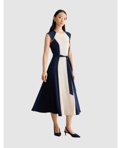Hobbs London Women's Andrea Colour Block Midi Dress