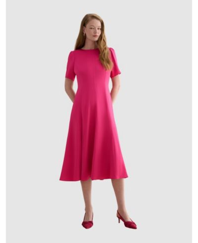 Hobbs London Women's Camille Satin Midi Dress