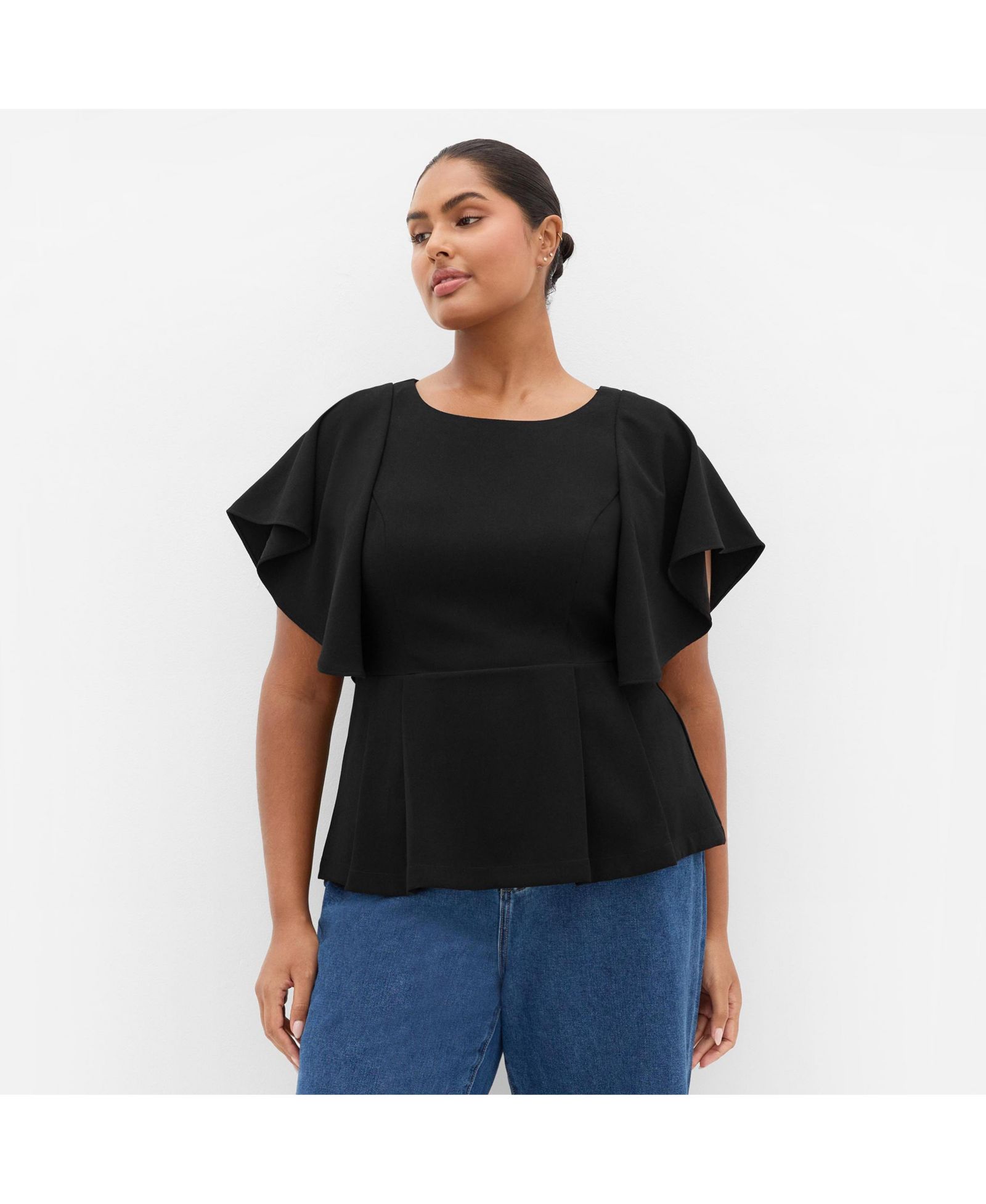 CITY CHIC Plus Size Топ Peplum Cinched