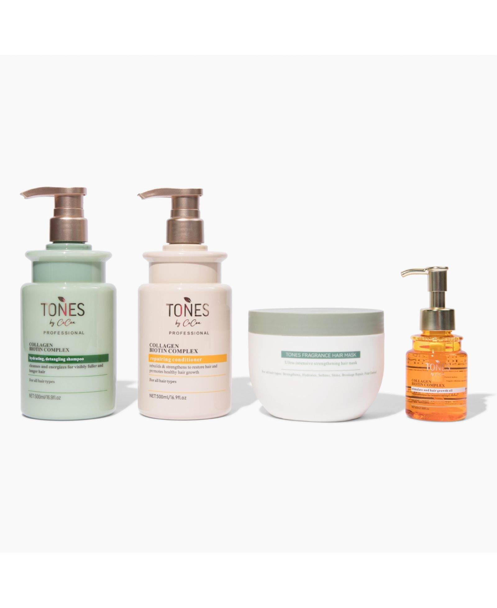 Tones By CoCoa Collagen Biotin Complex Boosting Hair Growth Kit