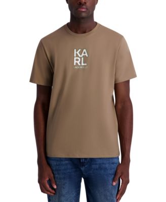KARL LAGERFELD PARIS Men's Broken Mirror Effect Karl Logo Graphic T-Shirt