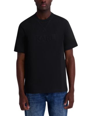 KARL LAGERFELD PARIS Men's Embossed Karl Logo Cotton T-Shirt