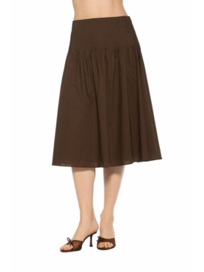 Alexia Admor Women's Esme Pintuck Waist Full Poplin Skirt