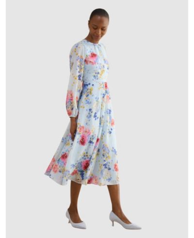 Hobbs London Women's Constance Floral Midi Dress
