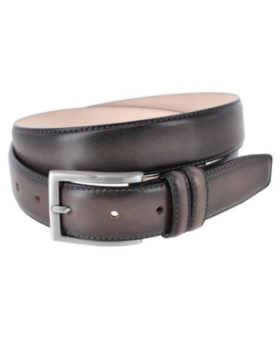 Мужской кожаный ремень TRAFALGAR Malik Burnished Feather Edged 32mm