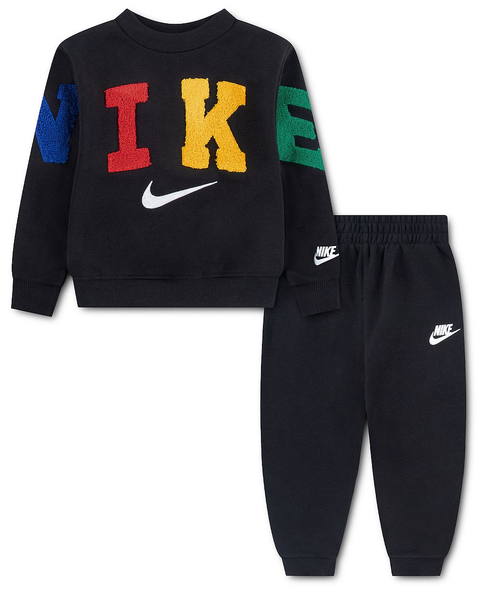Комплект Nike Toddler Boys' 2T-4T Fleece Crewneck Sweatshirt and Joggers, 2-Piece Set