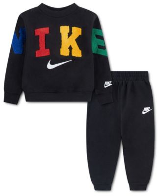 Nike Toddler Boys' 2T-4T Fleece Crewneck Sweatshirt and Joggers, 2-Piece Set