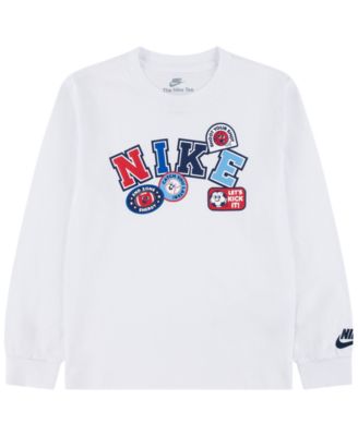 Детская футболка Nike с принтом, с длинным рукавом