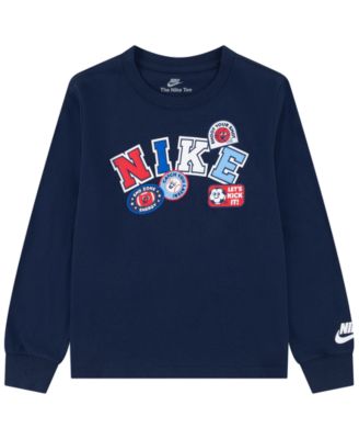 Детская футболка Nike с принтом, с длинным рукавом