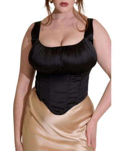 Taideux Women's Alyssa Fuller Bust Satin Corset Top