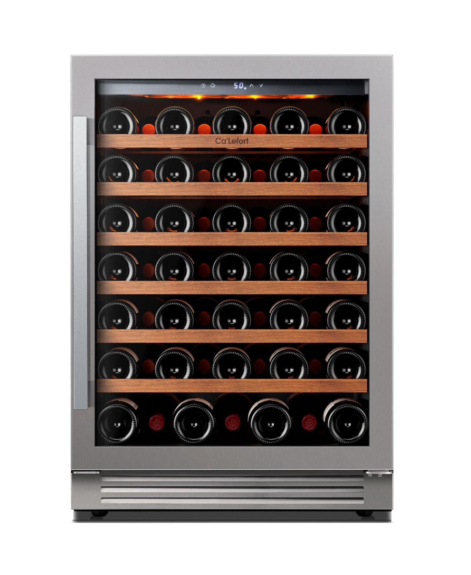 Ca'Lefort 24 Inch Wine cooler Refrigerator , 61-bottle, 40-65degree(s)F,3 color LED, 5.65 cu.ft, built-in/freestanding,For Home