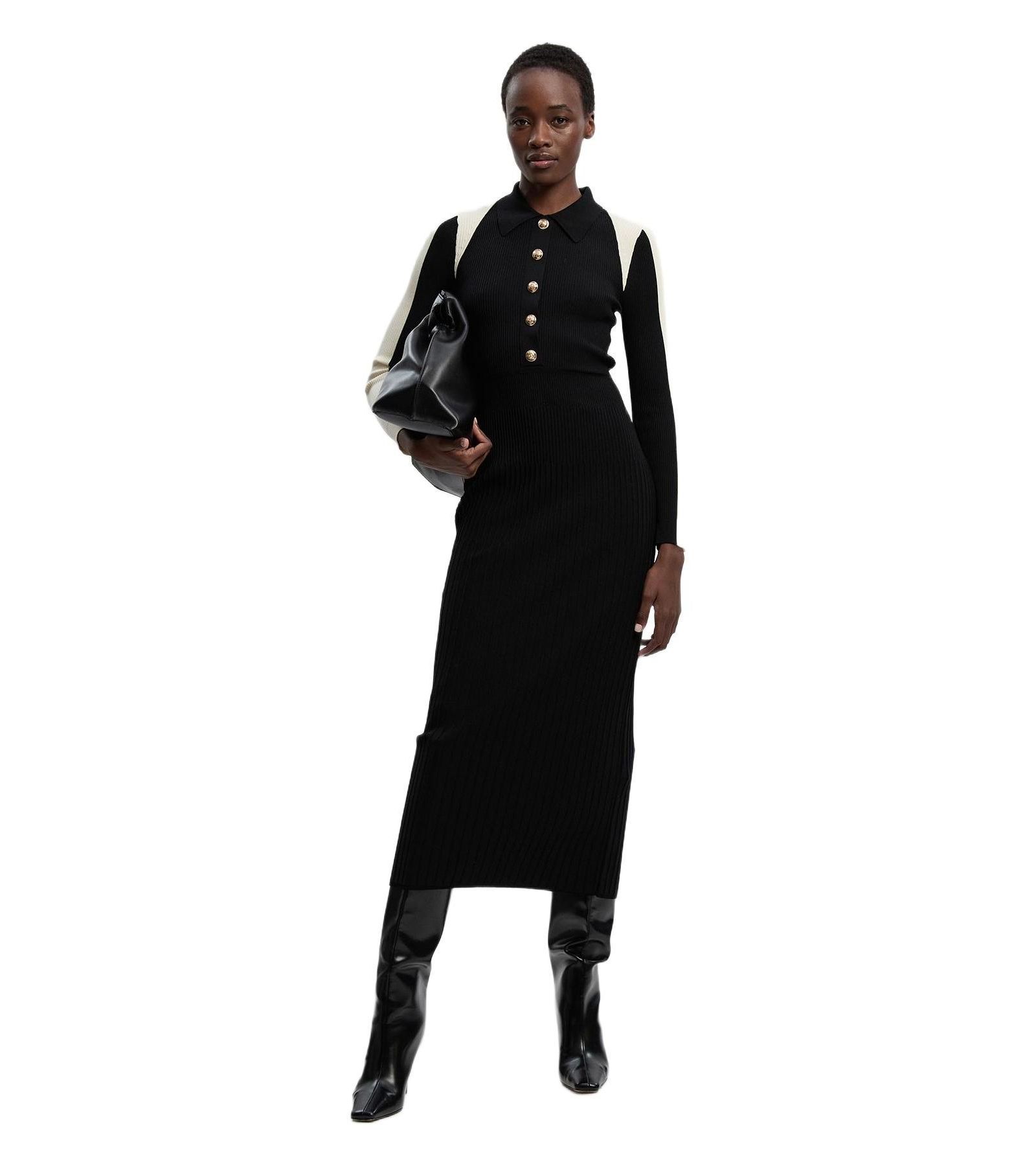 Женское миди-платье Karen Millen Rib Knit Long Sleeve Military