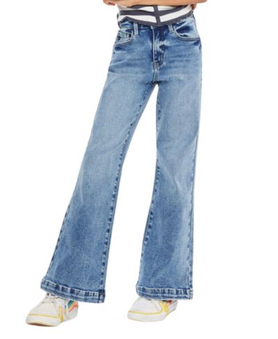 KanCan Big Girls Glen High Rise Wide Flare Jeans