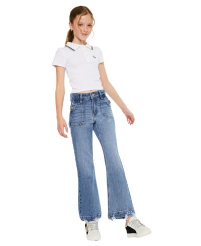 KanCan Big Girls Sherri High Rise Wide Flare Jeans