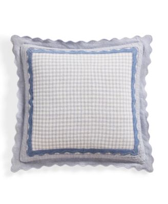 Peri Home Декоративная подушка в клетку Gingham Scallop, 20" x 20"