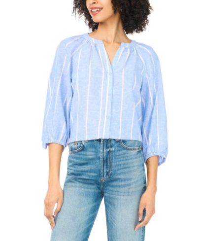 Женская блузка Vince Camuto V-Neck Raglan-Sleeve Button-Down