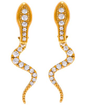 Girls Crew Crystal Python Ear Jacket Earrings