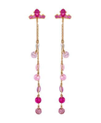 Girls Crew Crystal Disney Princess Sleeping Beauty Aurora Crown Dangle Earrings