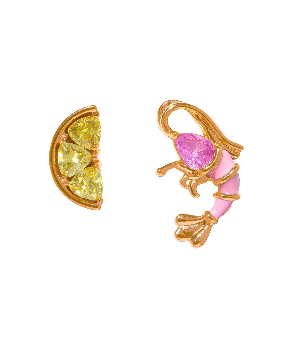 Серьги-гвоздики Girls Crew Crystal Shrimp Cocktail