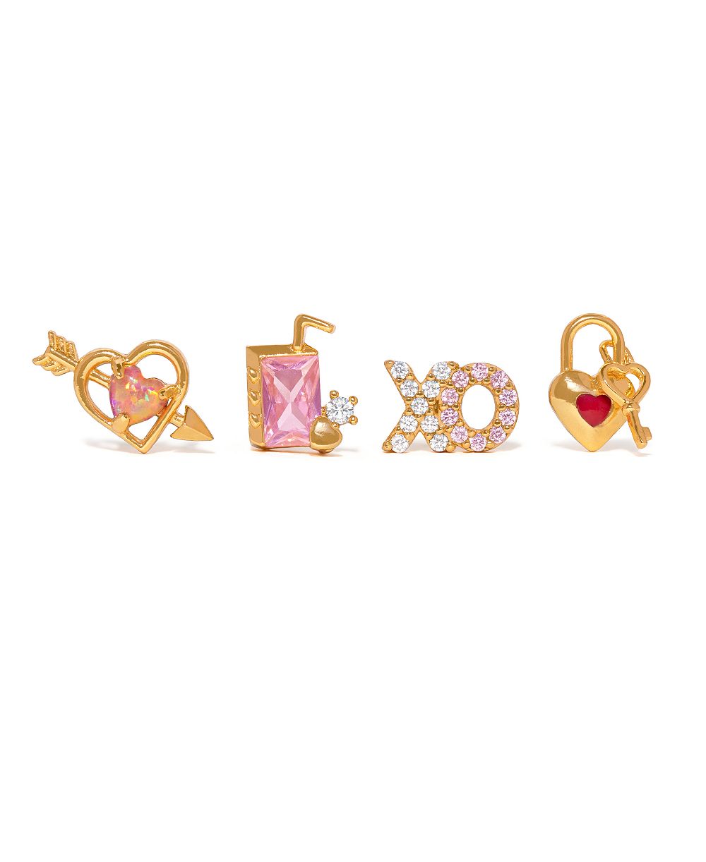 Набор серег-гвоздей Girls Crew Crystal Tokens of Love