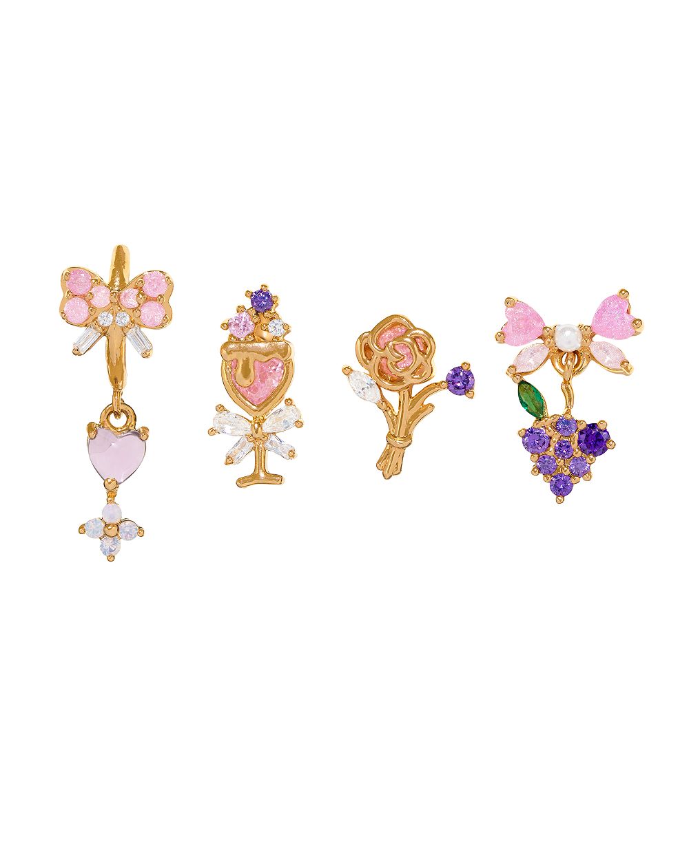 Girls Crew Crystal Rosé All Day серьги-гвоздики, набор