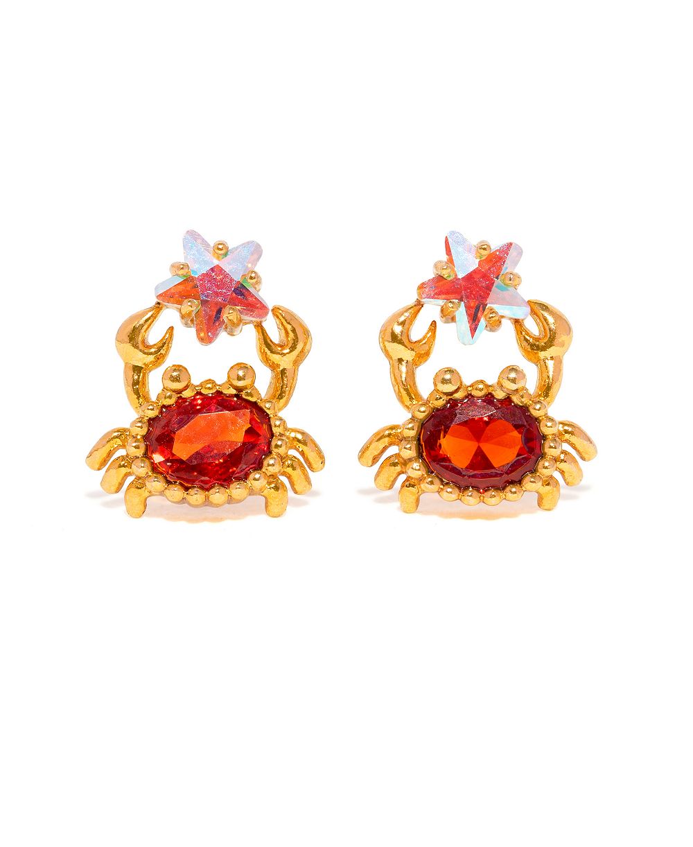 Серьги-гвозди Girls Crew Crystal Crab Shack