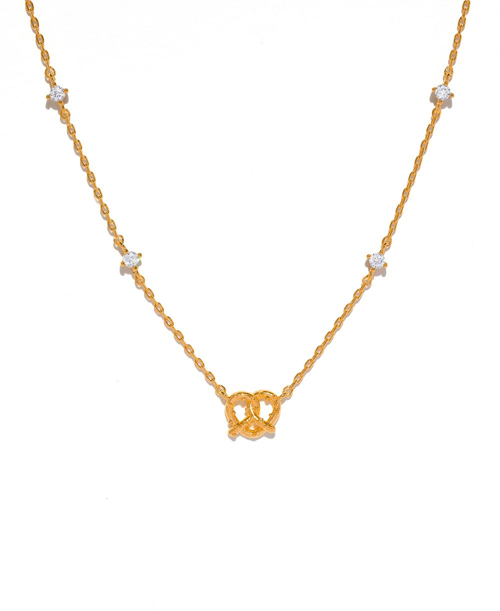 Girls Crew ожерелье с кристаллами Salted Pretzel