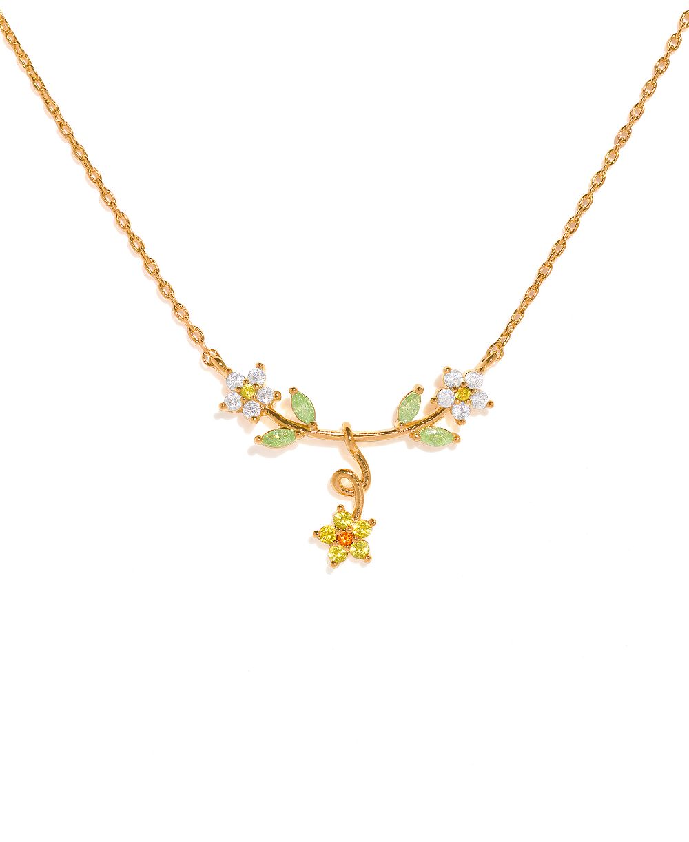 Детское ожерелье Girls Crew Crystal Golden Daisy