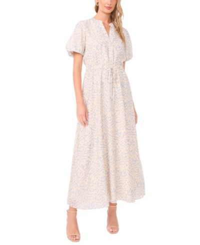 Vince Camuto Women's Puff-Sleeve Woven Maxi Dress