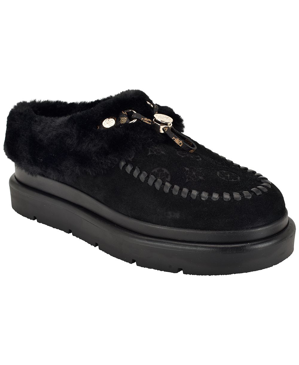 GUESS Women's Kendry Cozy Logo Embossed Platform Clogs