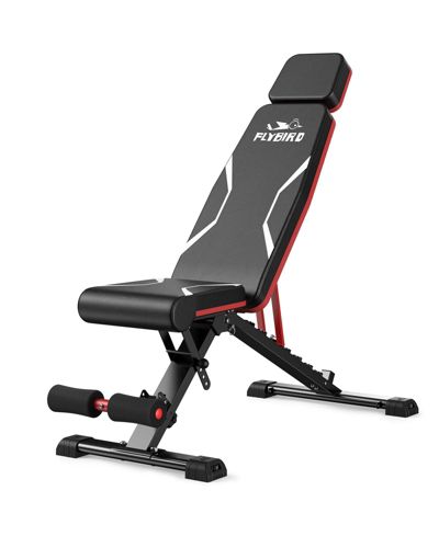 Скамья для жима FED FITNESS WB3 с подголовником, складная регулируемая