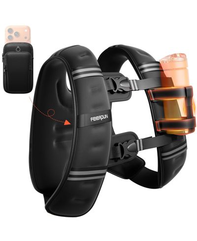 FED FITNESS 2026  WV1 3-in-1 Weighted Vest with Phone and Water Bottle Pocket, 12LBS for Running Workout Training