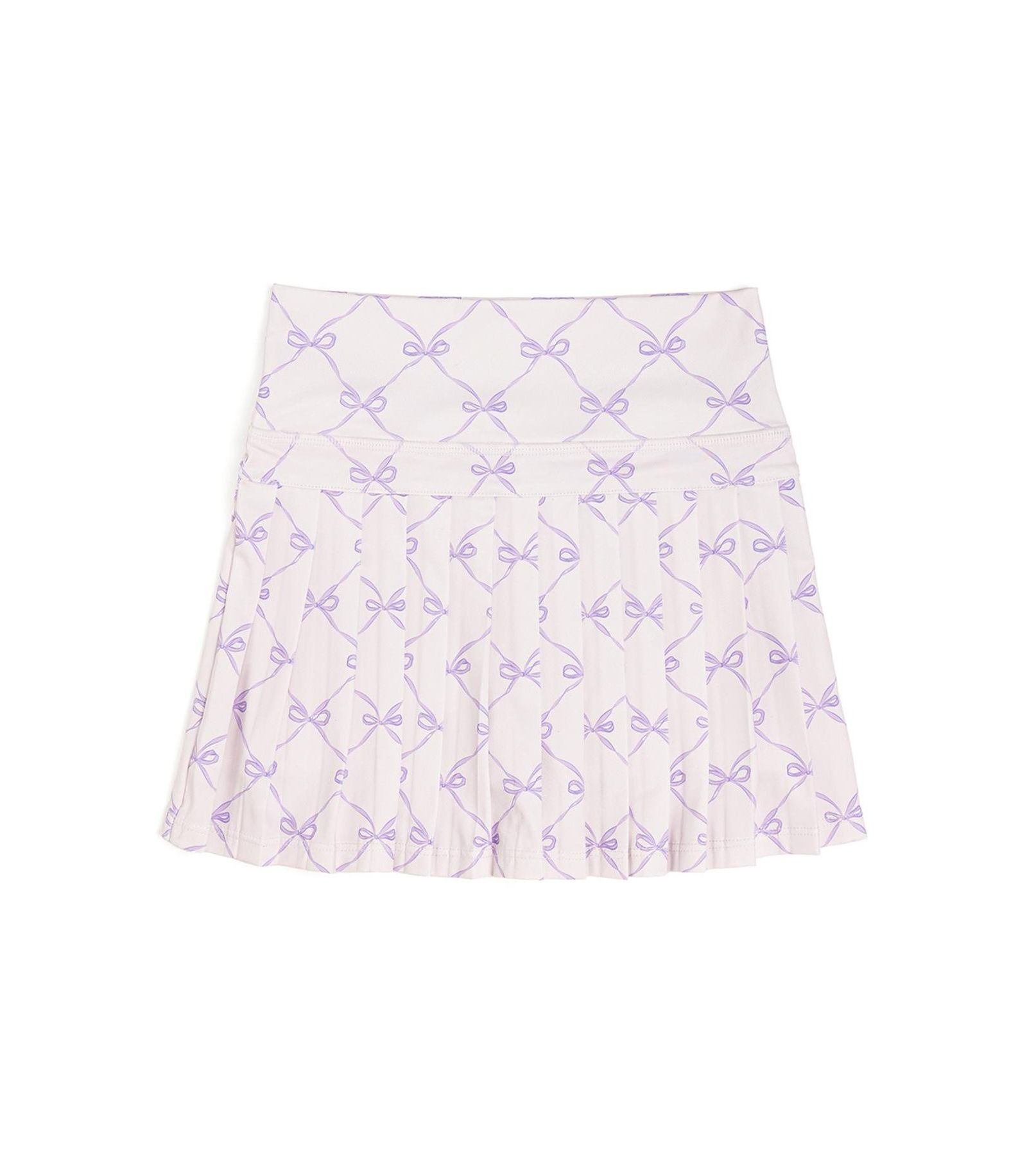 Sweet Wink Big Girls Lavender Bow Trellis Athletic Skort
