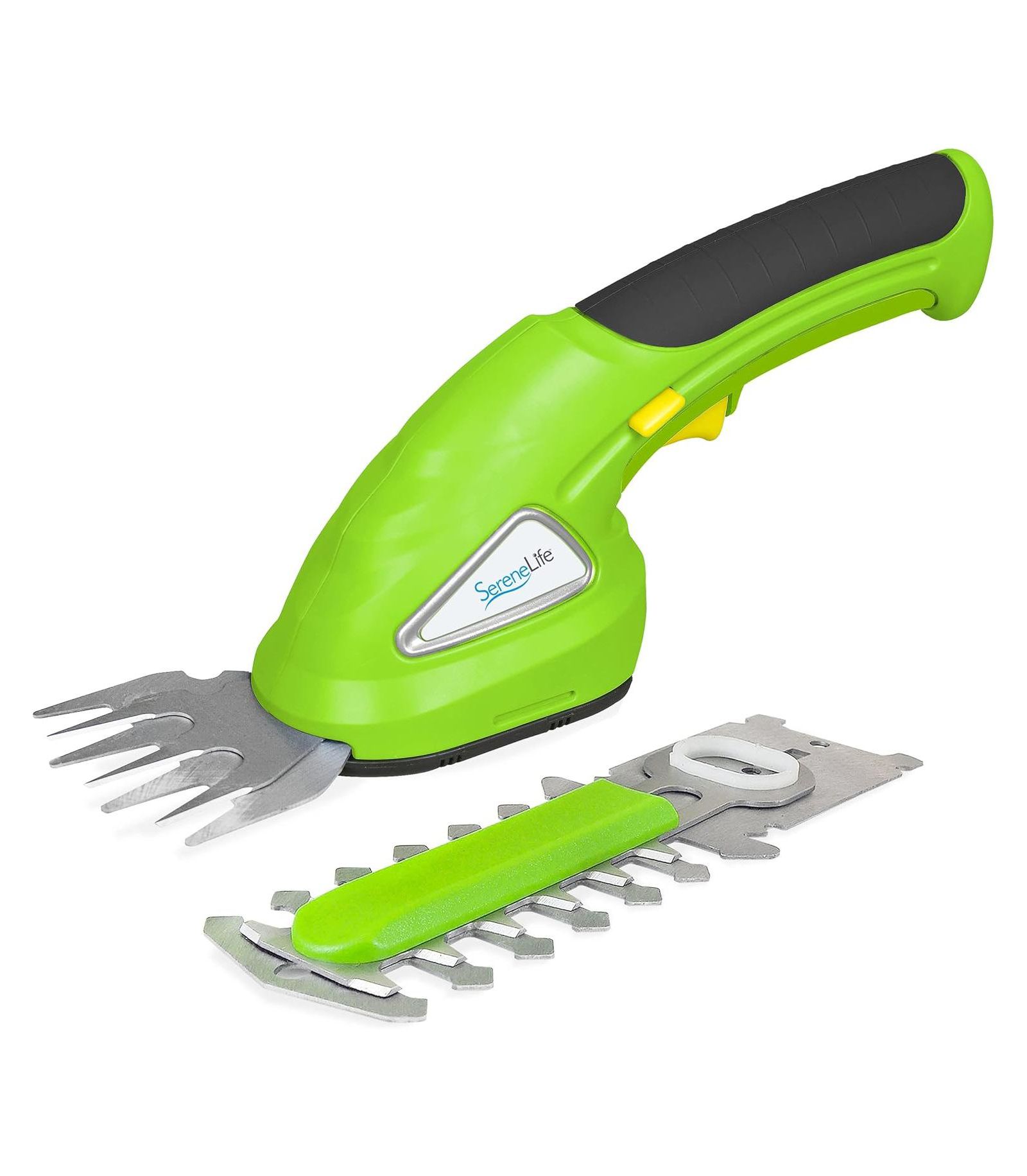Pyle Cordless Handheld Grass Cutter Shears - Rechargeable 3.6V Electric Hedge & Shrub Trimmer with Changeable Blades
