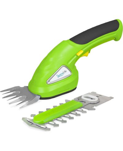 Pyle Cordless Handheld Grass Cutter Shears - Rechargeable 3.6V Electric Hedge & Shrub Trimmer with Changeable Blades