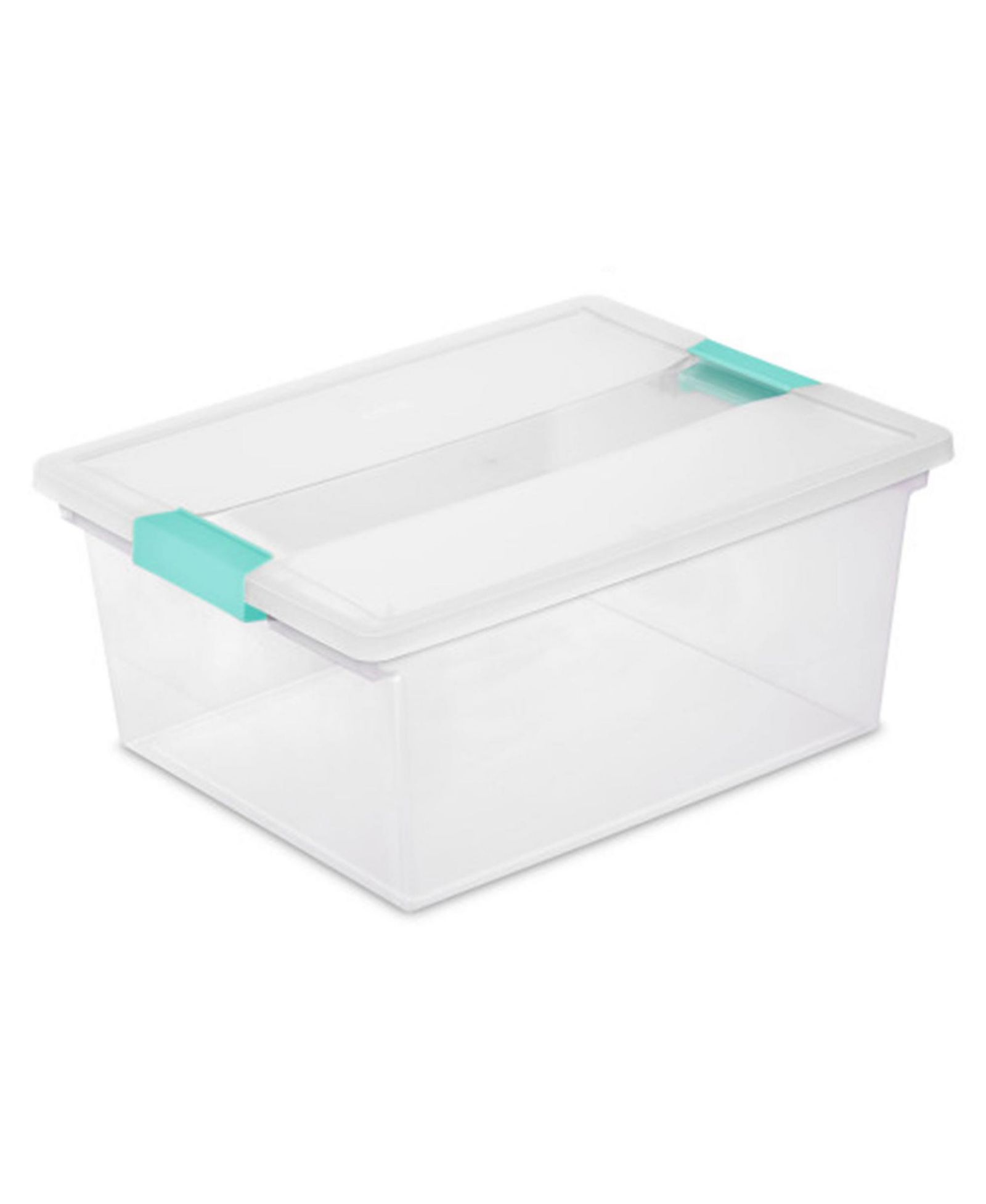 Sterilite Deep Clear Plastic Stackable Storage Bin with Clear Latch Lid, 8 Pack