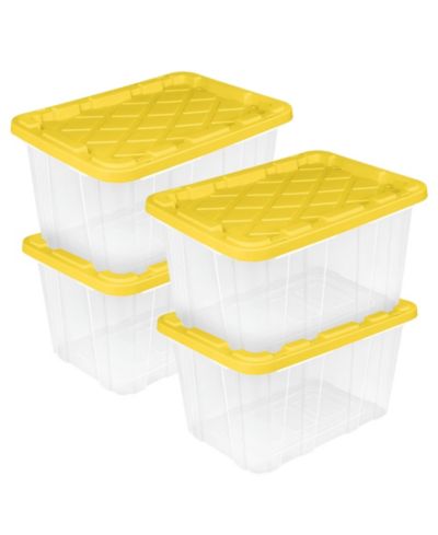 Промышленный контейнер для хранения Sterilite 27 Gal, Yellow, 4 Pack