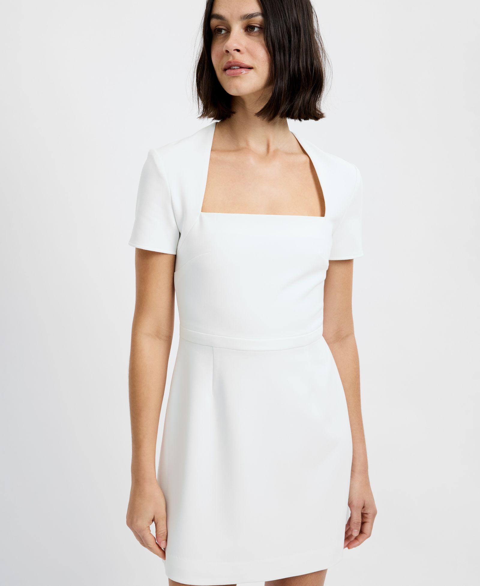 French Connection Women's Short-Sleeve Square Neck Mini Dress