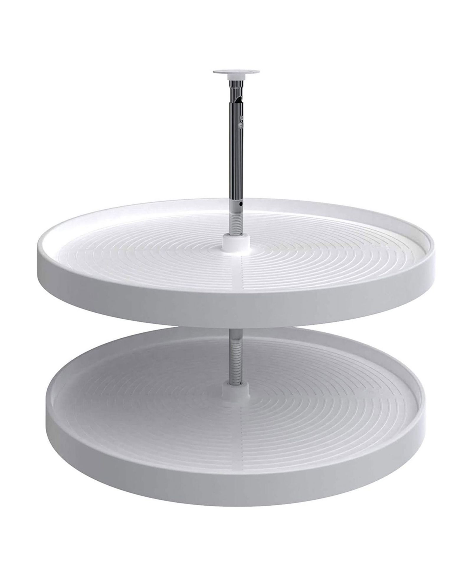 Rev-A-Shelf 28'' Lazy Susan Full-Circle Polymer Two-Shelf, White, 2062-28-11-1