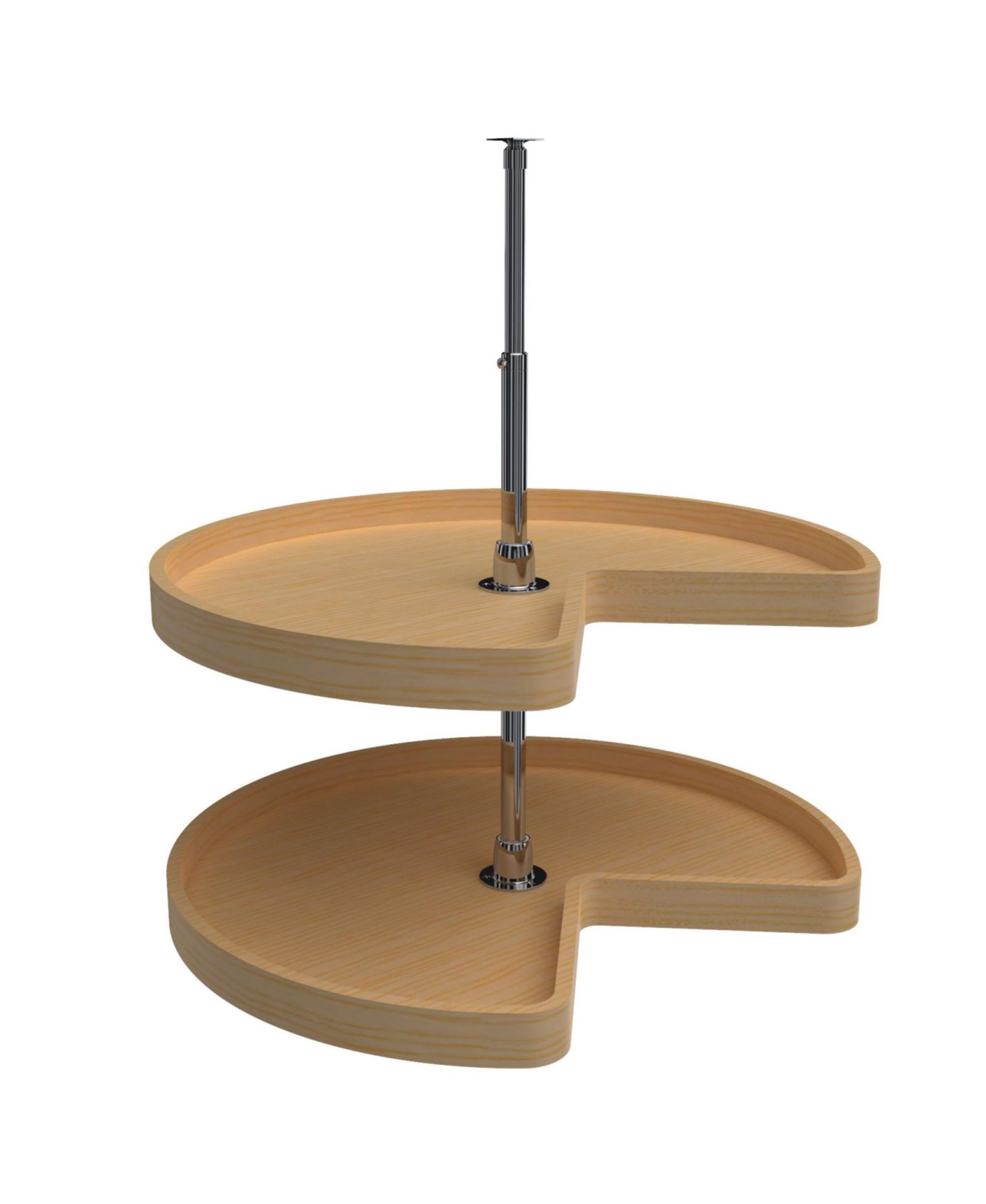 Rev-A-Shelf 28" Lazy Susan Kidney-Shaped 2-Shelf Kitchen Cabinet, 4WLS472-28-52