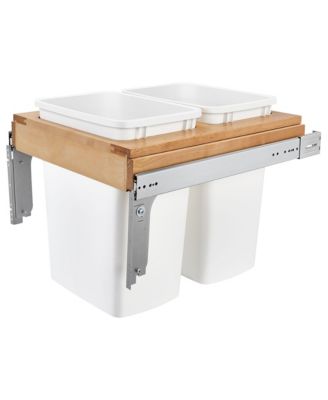Двойной выдвижной мусорный контейнер Rev-A-Shelf 35 qt., 4WCTM-21DM2-495-FL