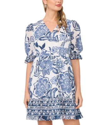 Sam & Jess Women's V-Neck Ruffle-Hem Dress