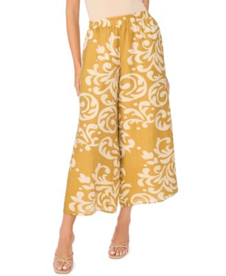 Sam & Jess Women's Printed Wide-Leg Pull-On Pants