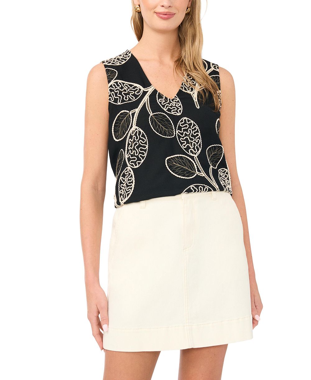 Vince Camuto Women's V-Neck Sleeveless Top