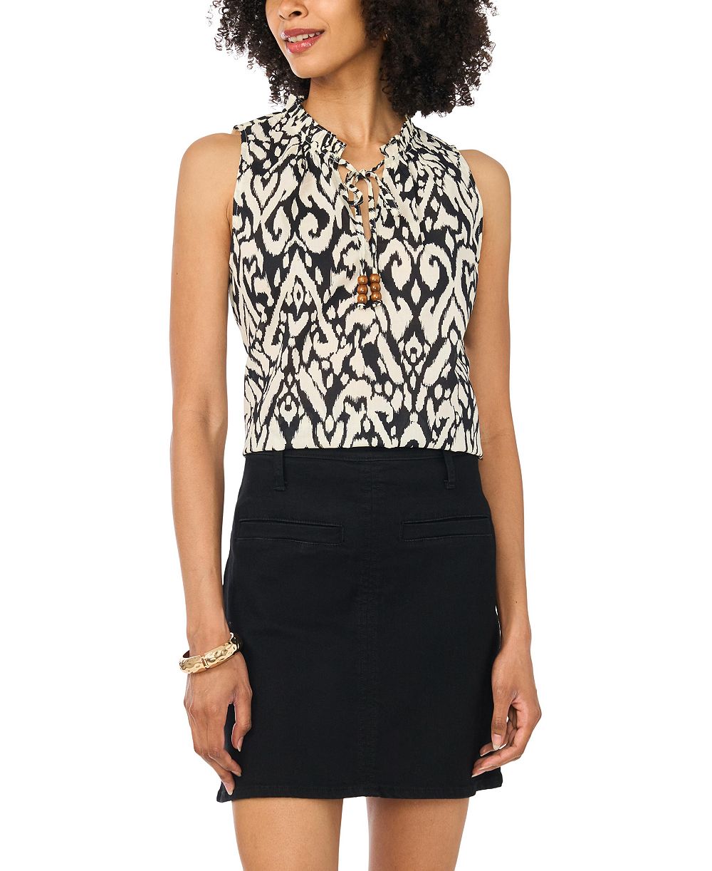 Vince Camuto Women's V-Neck Front-Slit Top
