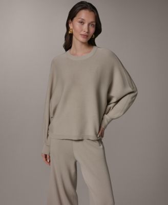 Donna Karan Weekend Женский объемный свитер с рукавами дольман и круглым вырезом
