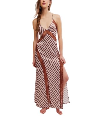 Женское кружевное платье Free People Some Kind of Love с V-образным вырезом и разрезом сбоку